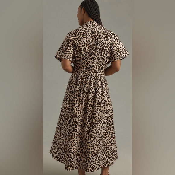 Anthropologie The Tobie Button-Front Pleated Shirt Dress by Exquise - Picture 5 of 5